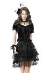 Gothic frilly velvet top TW393