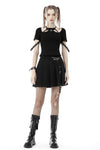 Punk rock girl eyelet cuff top TW394