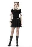 Punk rock girl eyelet cuff top TW394