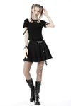 Punk rock girl eyelet cuff top TW394