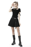 Punk rock girl eyelet cuff top TW394