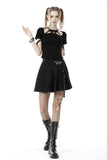 Punk rock girl eyelet cuff top TW394