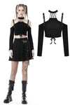 Punk drawstring strap top TW398