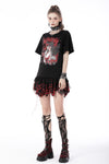 Black red Demon Seduction baggy T-shirt TW416