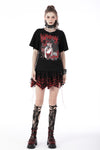 Black red Demon Seduction baggy T-shirt TW416