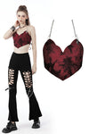 Punk dye heart shape crop top TW423