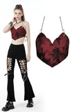 Punk dye heart shape crop top TW423