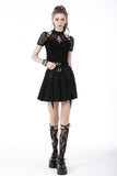 Rocker sexy cutout net knit T-shirt TW425