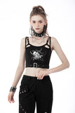 Punk devil fish cutout crop top TW435