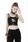 Punk devil fish cutout crop top TW435