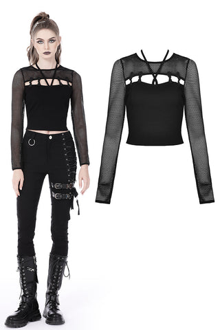 Punk hollow out chest sexy top TW446