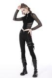 Punk locomotive sexy net wrap waist top TW447