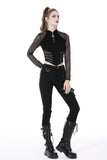 Punk locomotive sexy net wrap waist top TW447