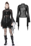 Punk spider mesh exaggerated sleeves top TW453