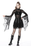 Punk spider mesh exaggerated sleeves top TW453