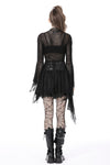 Punk spider mesh exaggerated sleeves top TW453