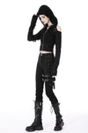 Punk decadent shredded hooded top TW460