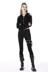 Punk decadent shredded hooded top TW460