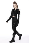 Punk decadent shredded hooded top TW460