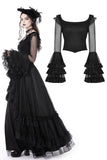 Gothic princess layered frilly sleeves sexy top TW465